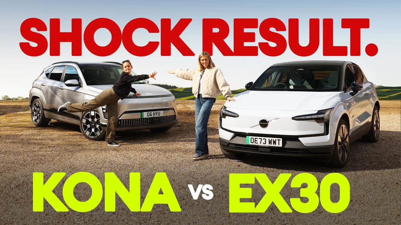 Volvo EX30 Battles Hyundai Kona Electric in Tight EV Matchup